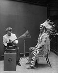 Thumbnail for File:Frances Densmore recording Mountain Chief2.jpg