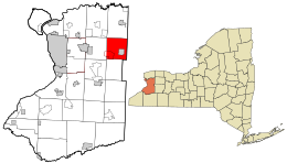 Location in Erie County and the state of New York.