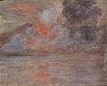 Eruption, 1914, one of six paintings in the series "Sakurajima Erupting"