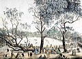 Image 33Cricket match at the Melbourne Cricket Ground, 1860s (from Culture of Australia)