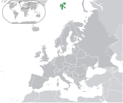 Die ligging van Svalbard in Europa