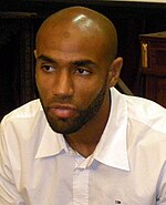 Frédéric Kanouté at a press conference in 2008
