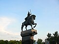 Statue of the medieval Bulgarian Khan Krum in Plovdiv