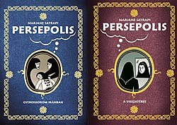 A Persepolis magyar nyelvű kiadásának borítói