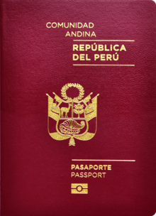 The front of a Peruvian biometric passport.png