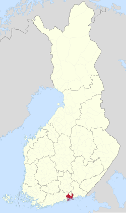 Location of Loviisa in Finland