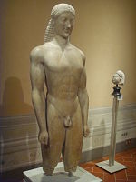 Milani kouros, Florence Museo Archeologico, Richter (1960).[10]: 70 