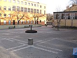 Spelbomskans torg sett från västra hörnet.