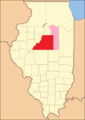 Tazewell County between 1829 and 1830: the creation of Mason County established a southern border for Tazewell's additional territory.