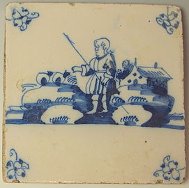 Dutch Delftware tile.