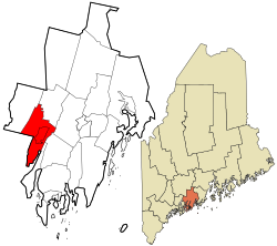 Location in Lincoln County and the state of Maine.