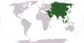 World map: Asia (location)