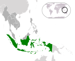 Ligging van Indonesië