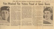 Newspaper article featuring Loop Fire survivors Ed Cosgrove and Jerry Smith