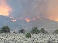 The fire burning just west of Highway 395 on July 21.