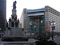 Compuware World Headquarters with Michigan Soldiers' and Sailors' Monument and Woodward Fountain