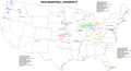 Image 8Map of NAIA Division II basketball teams. (from College basketball)