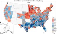 Map of presidential election results by county