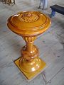 Baptismal font at Fort Michilimackinac in Mackinaw City, Michigan