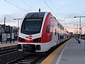 Thumbnail for File:Caltrain Stadler KISS in San Jose 2023 dllu.jpg