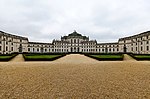 Large symmetrical palace complex with white walls