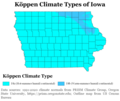 Image 6Köppen climate types of Iowa, using 1991–2020 climate normals (from Iowa)