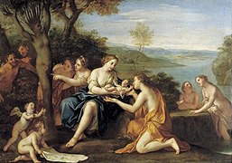 Naissance d'Adonis, d'après une peinture de Marcantonio Franceschini, 1685-1690.