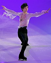 Hanyu at the exhibition gala of the 2018 Grand Prix of Helsinki