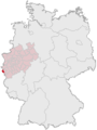 Lage Aachens innerhalb von NRW