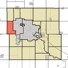 Map highlighting Cedar Falls Township, Black Hawk County, Iowa.svg