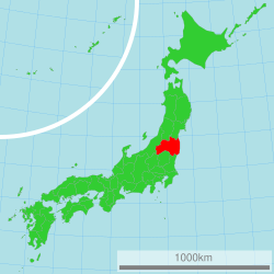 Location of Prefektur Fukushima