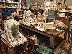 Recreation of Eduardo Paolozzi's studio