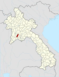 Location of Feuang district in Laos