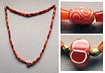 Thumbnail for Etched carnelian beads