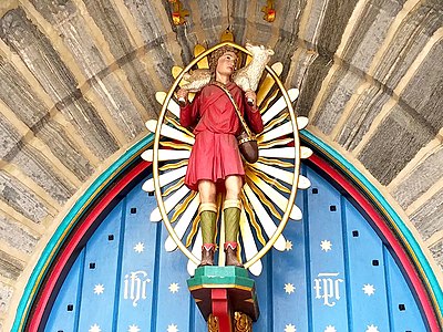 Jesus as a shepherd boy, Church of the Good Shepherd (Rosemont, Pennsylvania)