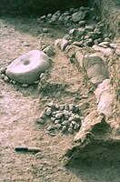 Gesher Pre-Pottery Neolithic A rounded building.