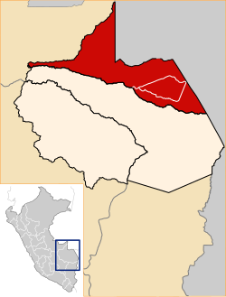 Location of Tahuamanu in Madre de Dios Region