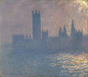 Claude Monet, Houses of Parliament Sunlight Effect (Le Parlement effet de soleil), 1903