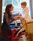 With two-years-old Prince George (22 April 2016)