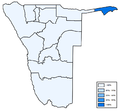 Distribuzione delle lingue del Dito di Caprivi