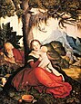 Hans Baldung : Sainte Famille dans un paysage