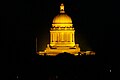 Capitol dome illuminated at night
