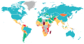 Image 3Percentage of people with undernutrition by country, World Food Program, 2020   Under 2.5%   2.5% – 5.0%   5.0% – 14.9%   15.0% – 24.9%   25.0% – 34.9%   Over 35.0%   No data (from Developing country)