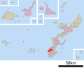 Naha's location in Okinawa, Japan.