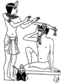 Image 49An Egyptian practice of treating migraine in ancient Egypt (from Science in the ancient world)