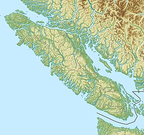 Map showing the location of Juan de Fuca Provincial Park