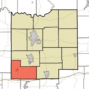 Location of Cass Township in Dubois County