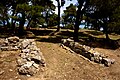 The entrance through the peribolos of the temple of Poseidon, Kalaureia, Greece. The location of the suicide of Demosthenes.