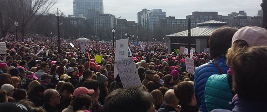 Protester i Boston i USA.