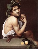 Die Jong en Siek Bacchus deur Caravaggio. c. 1593